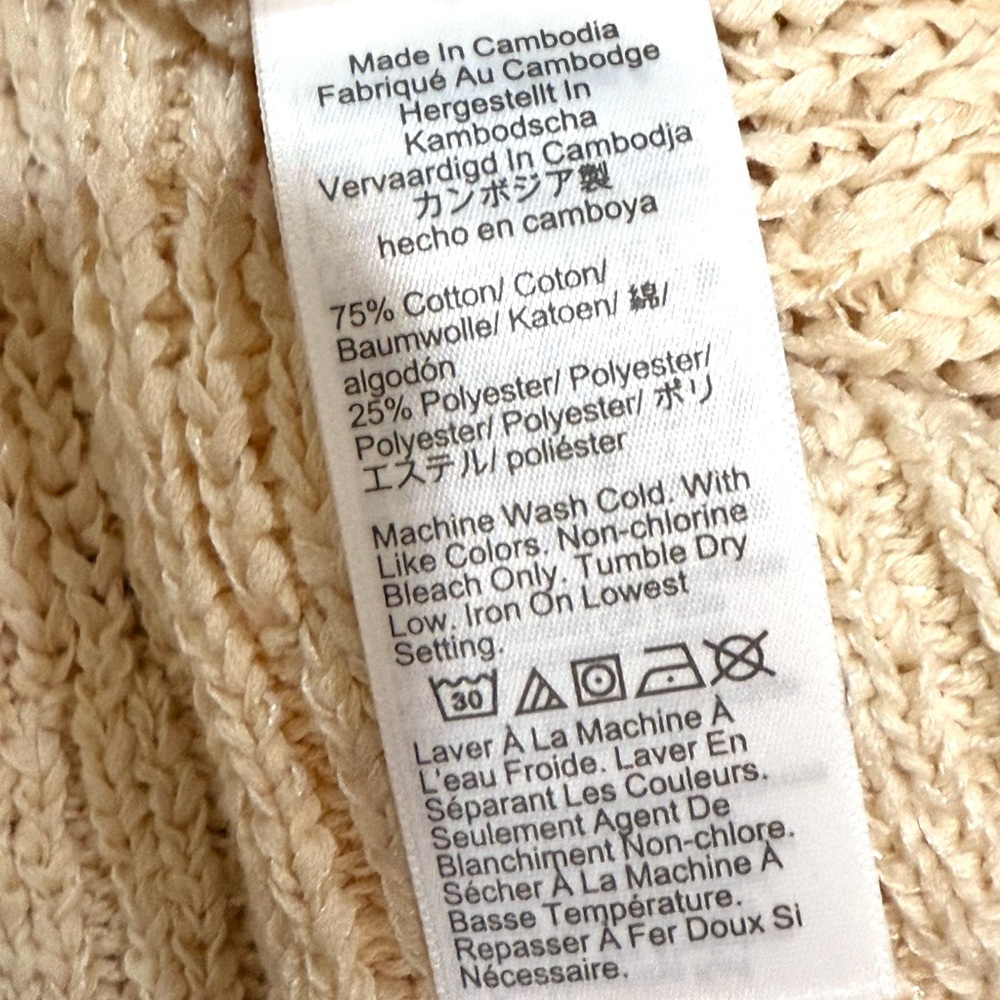 NWT J. Crew High-Neck Textured Pointelle Cream Sweater Tank BQ206 - Picture 6 of 8
